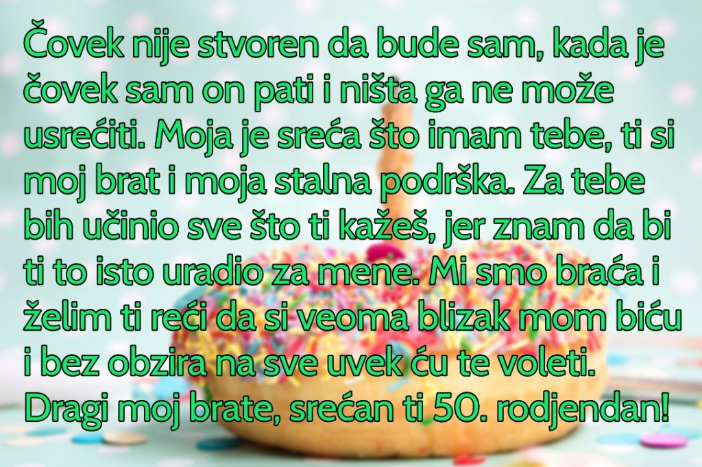 Najlepše čestitke za 50 rodjendan Moje Poruke